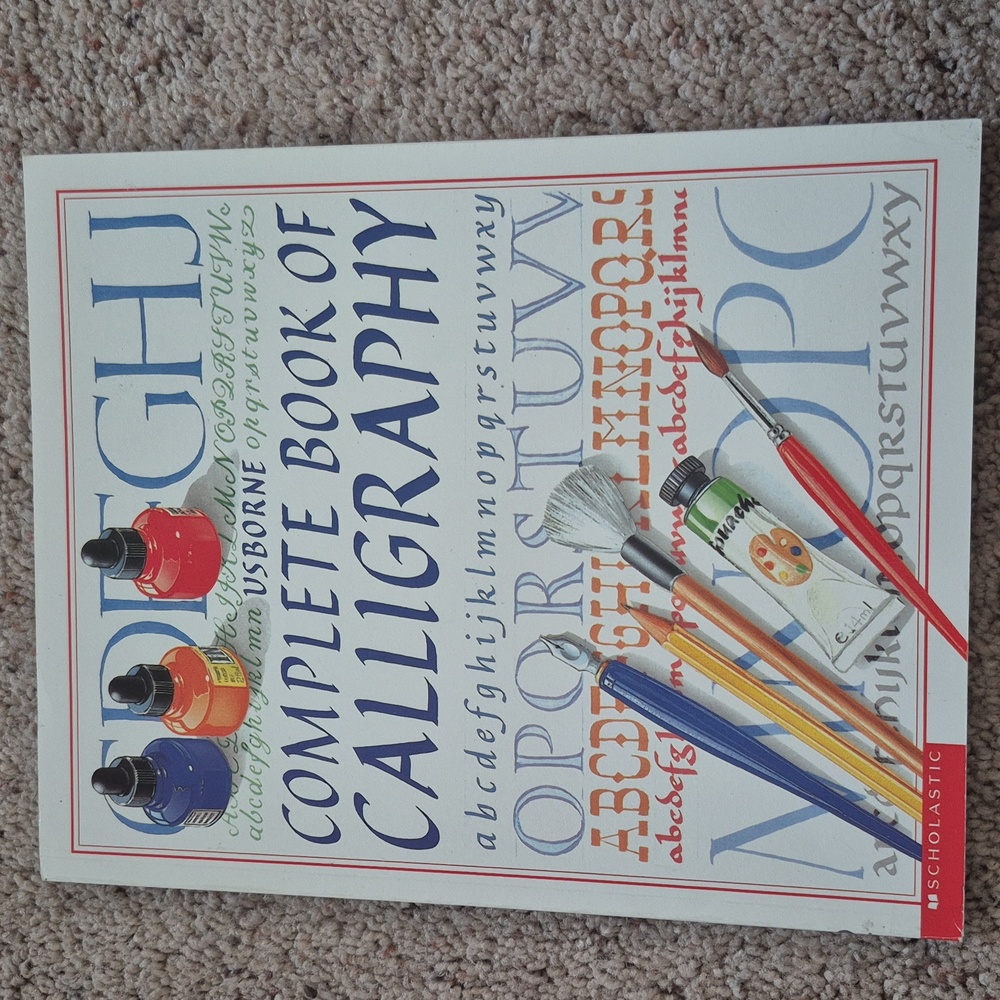 90s Complete book Of Calligrapgy vintage Homeschool Arts+Crafts Font Instruction